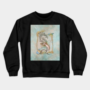 Fantasy Fish Art Nouveau Crewneck Sweatshirt